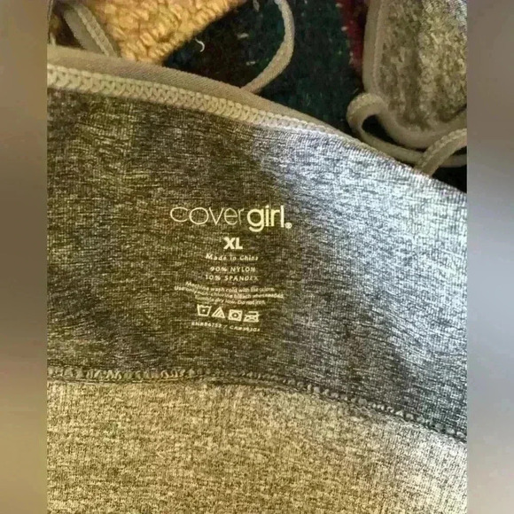 COVER GIRL gray teen padded sports training removable pads bra XL - Picture 3 of 3